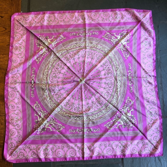 Versace Accessories - Versace 100% Silk Lilac PURPLE Large Square Scarf